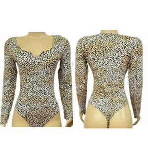 Victorias Secret PINK Leopard print bodysuit NWT
